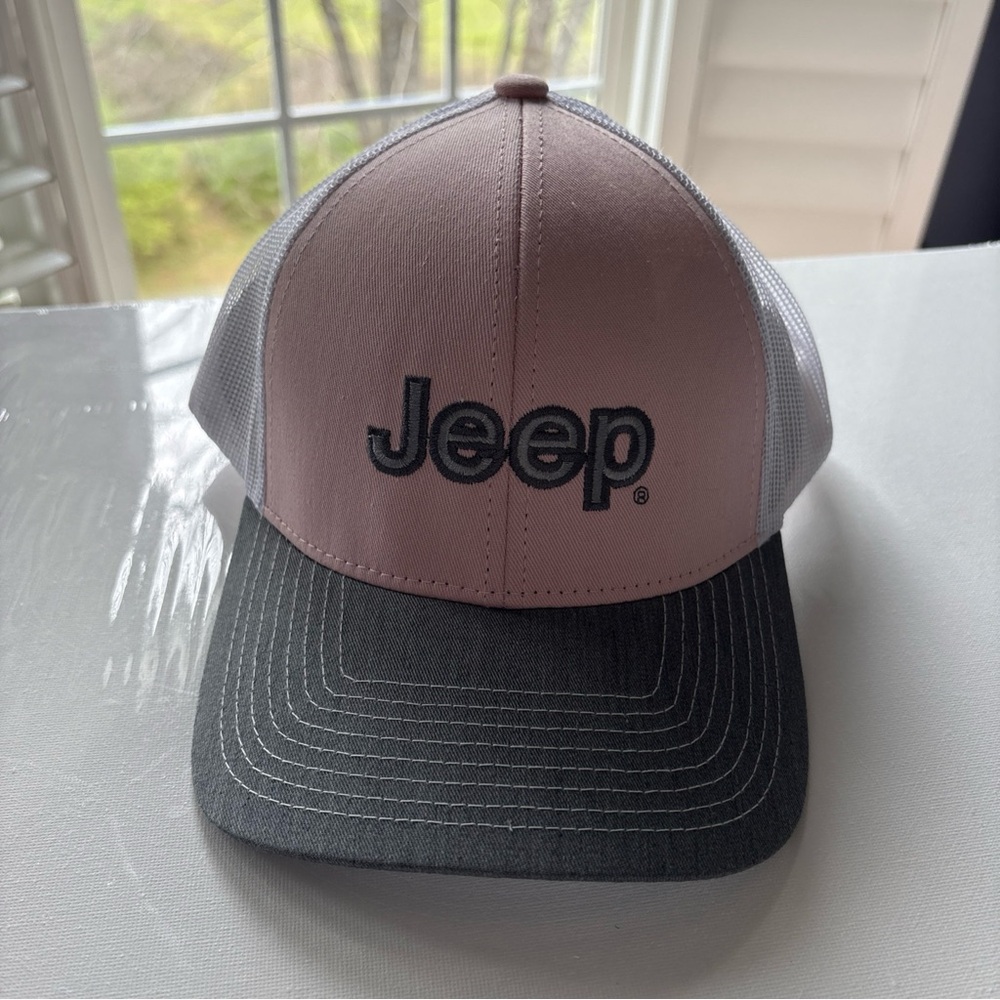 Jeep Pink Front Panel with Gray Bill Trucker Hat - Picture 6 of 6